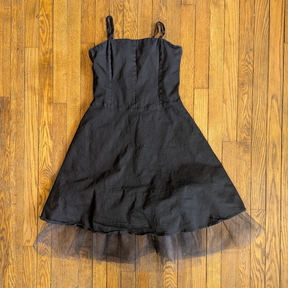 Super Low Fat USA Black Rockability Mallgoth Retro Pin-up Dress